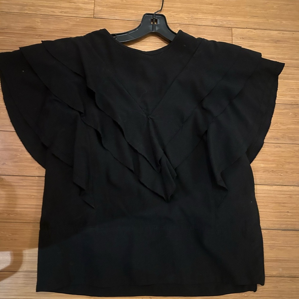 Black ruffle Isabel Marant top